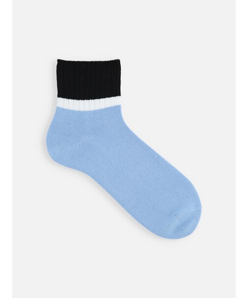 【Tabio MEN】サッカー応援  ハーフカラーラインショートソックス