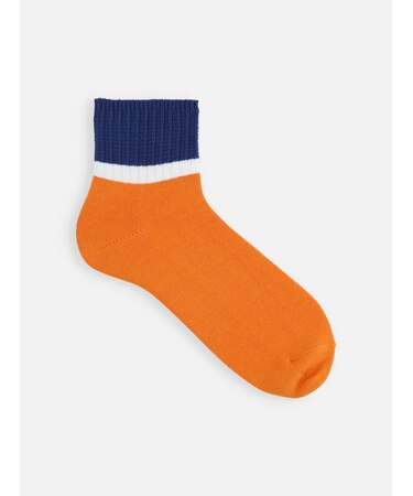 【Tabio MEN】サッカー応援  ハーフカラーラインショートソックス
