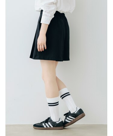 【さらっと快適】吸水速乾メッシュ2本ラインミディ丈ソックス