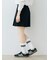 【さらっと快適】吸水速乾メッシュ2本ラインミディ丈ソックス