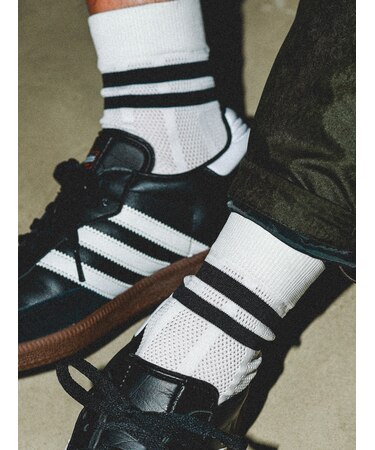 【Tabio MEN】DRYメッシュラインショートソックス