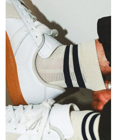【Tabio MEN】DRYメッシュラインショートソックス