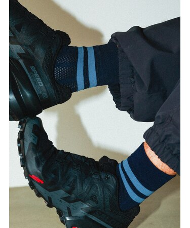 【Tabio MEN】DRYメッシュラインショートソックス