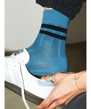 【Tabio MEN】DRYメッシュラインショートソックス