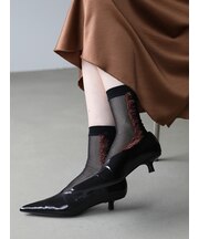 BROWNシアー裏出しラインショートソックス