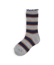 【キッズ】綿メロウサンドウィッチボーダーリブソックス / 19-21cm