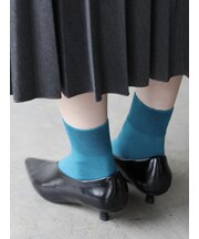 バンブーレーヨン無地ショートソックス
