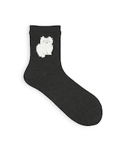 【おおきめサイズ】WEB限定 もふもふ動物ショートソックス / 24.5-26.5cm