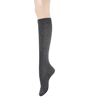 【キュットふっと】WEB限定 華やかに彩る綿混着圧ラメハイソックス