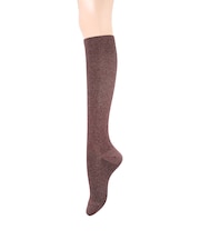 【キュットふっと】WEB限定 華やかに彩る綿混着圧ラメハイソックス