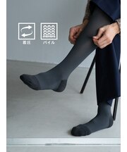 【Tabio MEN】ちょうどいいソフト着圧のハイソックス(23.0～25.0cm)