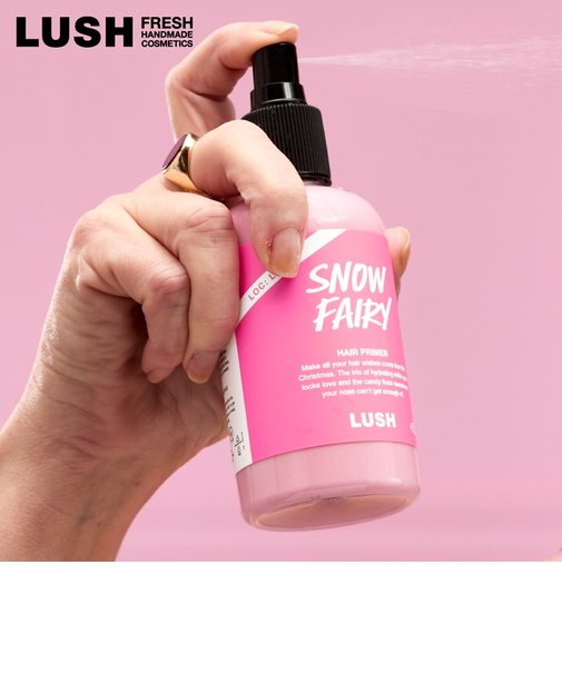 LUSH スノーフェアリー ヘアプライマー クリスマス 限定 2025 ヘアケア スタイリング 人気 かわいい ヴィーガン コスメ ラッシュ 公式