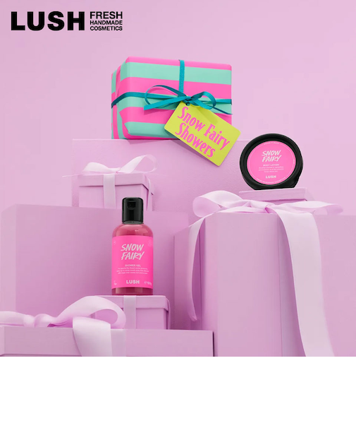 LUSH スノーフェアリーシャワーズ ギフト クリスマス 限定 2025 プレゼント バス用品 バスボム 入浴剤 コフレ かわいい ヴィーガン コスメ ラッシュ 公式