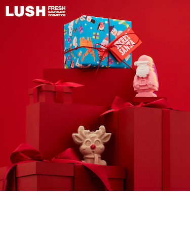 LUSH シークレットサンタ ギフト クリスマス 限定 2025 プレゼント バス用品 バスボム 入浴剤 コフレ かわいい ヴィーガン コスメ ラッシュ 公式