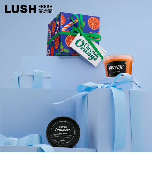 LUSH チョコレートオレンジ ギフト クリスマス 限定 2025 プレゼント バス用品 バスボム 入浴剤 コフレ かわいい ヴィーガン コスメ ラッシュ 公式