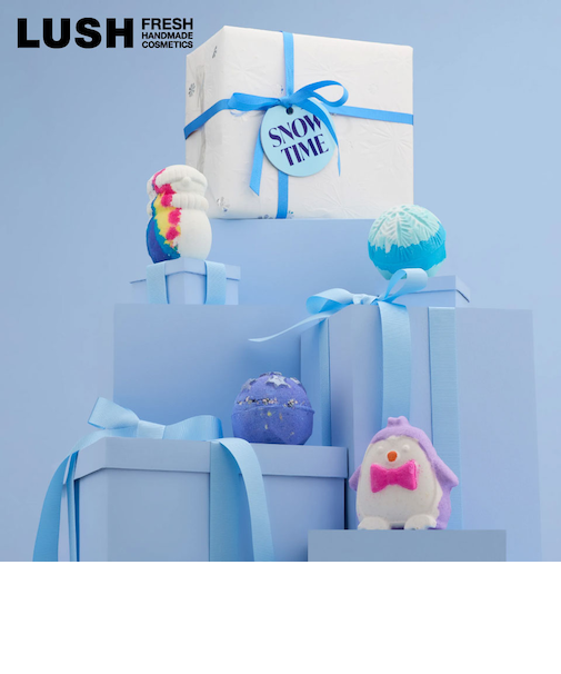 LUSH スノータイム ギフト クリスマス 限定 2025 プレゼント バス用品 バスボム 入浴剤 コフレ かわいい ヴィーガン コスメ ラッシュ 公式