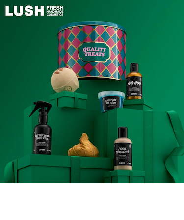LUSH クオリティートリーツ ギフト クリスマス 限定 2025 プレゼント バス用品 バスボム 入浴剤 コフレ かわいい ヴィーガン コスメ ラッシュ 公式