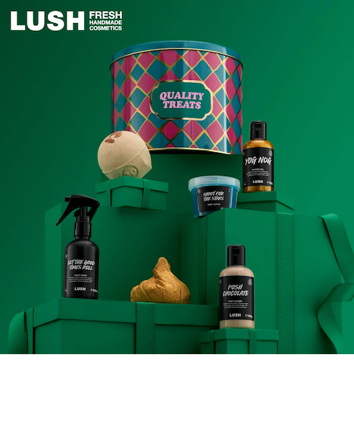 LUSH クオリティートリーツ ギフト クリスマス 限定 2025 プレゼント バス用品 バスボム 入浴剤 コフレ かわいい ヴィーガン コスメ ラッシュ 公式