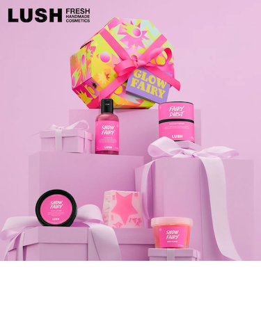 LUSH グローフェアリー ギフト クリスマス 限定 2025 プレゼント バス用品 バスボム 入浴剤 コフレ かわいい ヴィーガン コスメ ラッシュ 公式