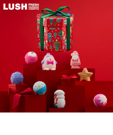 LUSH クリスマスバスタイムフェイバリット ギフト クリスマス 限定 2025 プレゼント バス用品 バスボム 入浴剤 コフレ かわいい ヴィーガン コスメ ラッシュ 公式