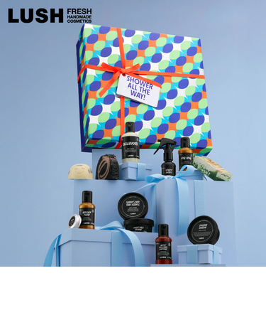 LUSH シャワーオールザウェイ！ ギフト クリスマス 限定 2025 プレゼント バス用品 バスボム 入浴剤 コフレ かわいい ヴィーガン コスメ ラッシュ 公式