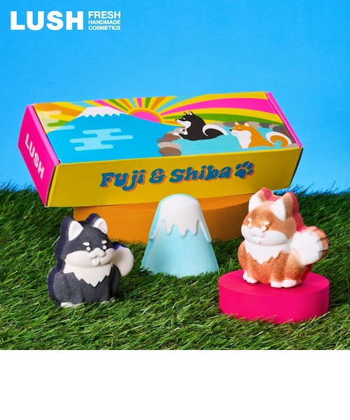 LUSH バスボム　バブルバー　13点セット　入浴剤　ソープ　柴犬　犬　父の日 LUSH 富士山＆柴犬 ギフト 日本限定 バスボム 入浴剤 バニラ