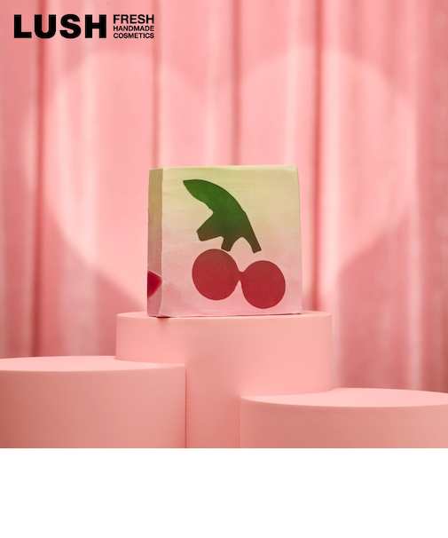 LUSH フルーツオントップ ソープ バレンタイン 2026 限定 固形 石鹸 チェリー ローズ ヴィーガン 自然由来 コスメ ラッシュ 公式