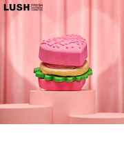 LUSHラブバーガー ギフト バスボム バブルバー 入浴剤 バレンタイン 2026 限定 泡風呂 ソープ かわいい ハンドメイド ヴィーガン 自然派 コスメ ラッシュ 公式