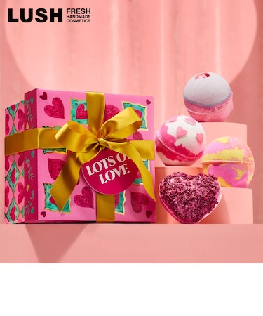 LUSH ロッツ オブ ラブ ギフト バレンタイン 限定 2026 バスボム 入浴剤 かわいい 人気 ヴィーガン コスメ ラッシュ 公式