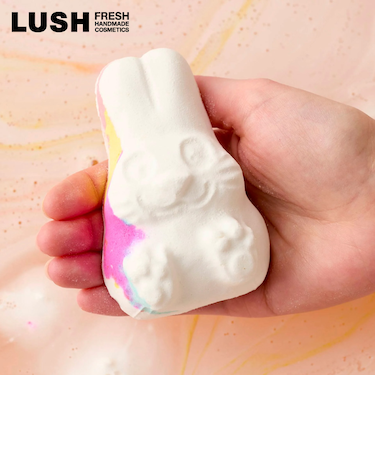 LUSH フォロー ザ ホワイトラビット バスボム イースター 限定 2026 入浴剤 シトラス かわいい うさぎ 虹 ヴィーガン コスメ ラッシュ 公式