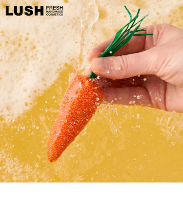 LUSH ベイビーレインボウベジ オレンジ バブルバー イースター 限定 2026 入浴剤 泡風呂 オーガニック ベルガモット 自然由来 コスメ ラッシュ 公式