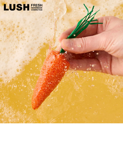 LUSH ベイビーレインボウベジ オレンジ バブルバー イースター 限定 2026 入浴剤 泡風呂 オーガニック ベルガモット 自然由来 コスメ ラッシュ 公式