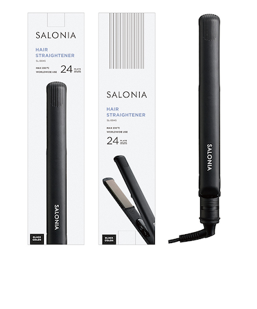 サロニア ストレートヘアアイロン ブラック 24mm SL-004S