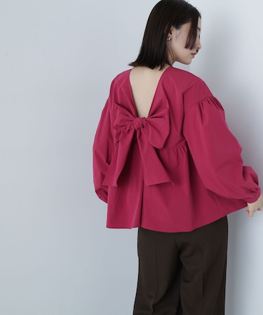 2wayフロントビックリボンブラウス　24AW