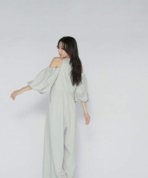 今期◇NATURAL BEAUTY BASIC◇バルーンオフショルオールインワン バルーンショルダーオールインワン｜ナチュラルビューティー