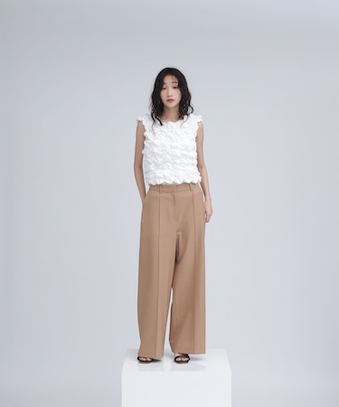ピンタックワイドパンツ