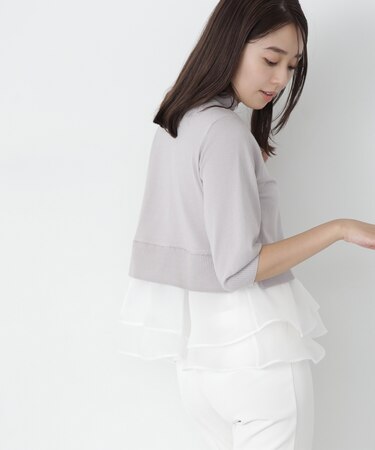シアーフリルレイヤードスプリングニット　24SS