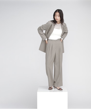 タックワイドパンツ*