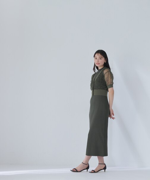 シャーリングシアーカーデセットワンピース