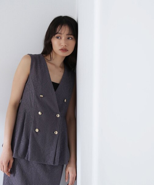 メッシュレースジレ