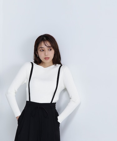 アシメネックリブニット　24AW