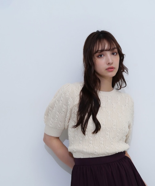 ケーブルパールニット　24AW