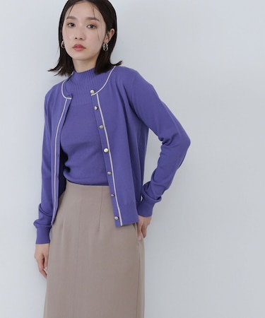 バイカラーアンサンブルニット　24AW