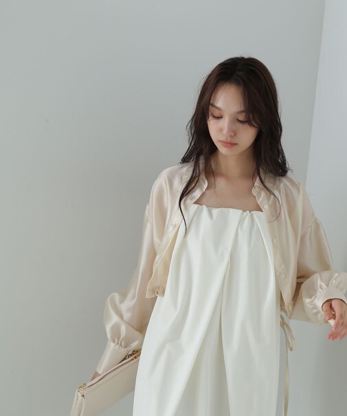 ドロストクロップドシアーシャツ