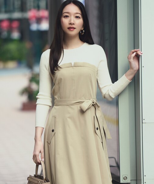 ドッキングトレンチワンピース