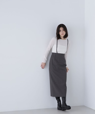 ストラップ付ナロースカート