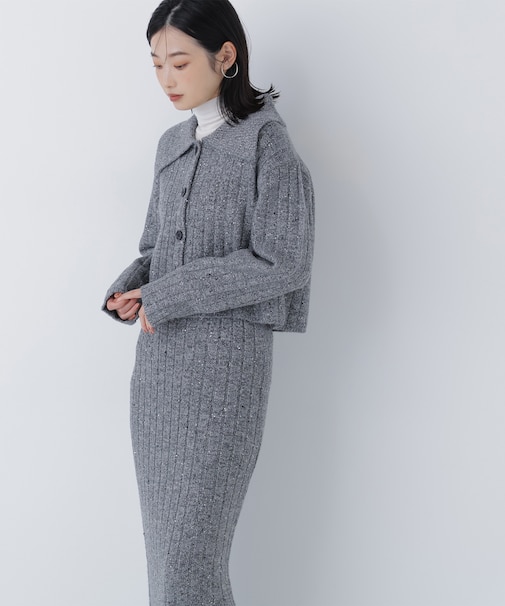 スパンコールラメニットセットアップ