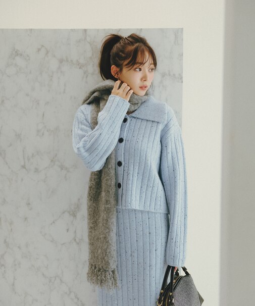 スパンコールラメニットセットアップ