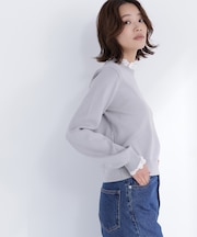 レースフリルドッキングニット