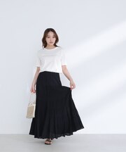 楊柳ティアードロングスカート*